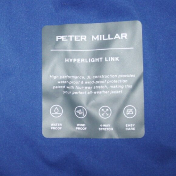 Excellent Peter Millar Hyperlight 3L Link Hoodie Waterproof Full Zip Jacket XL - Picture 10 of 10